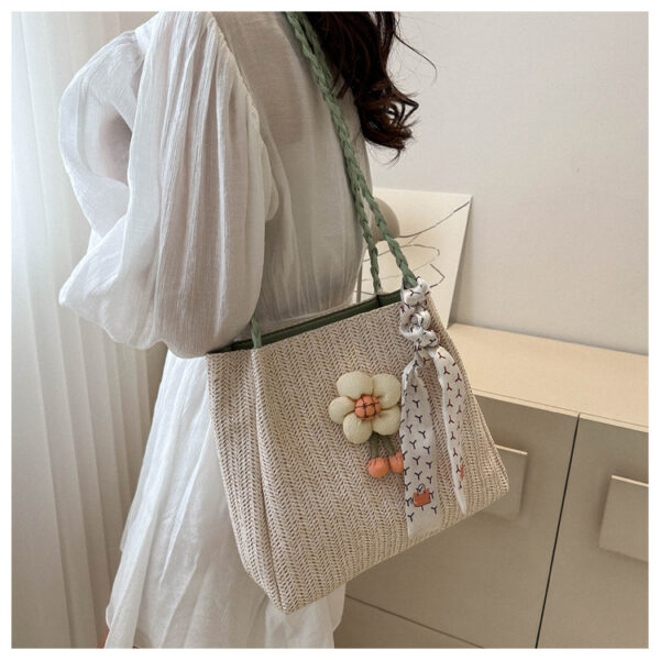 Straw Woven Capacious Shoulder Bag - Image 10