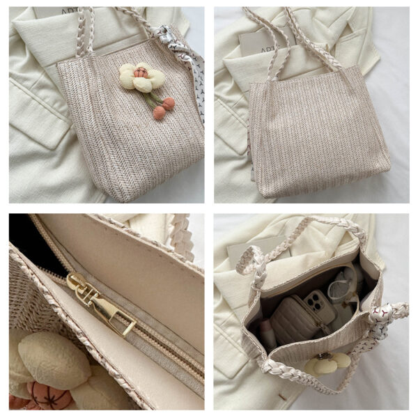 Straw Woven Capacious Shoulder Bag - Image 8