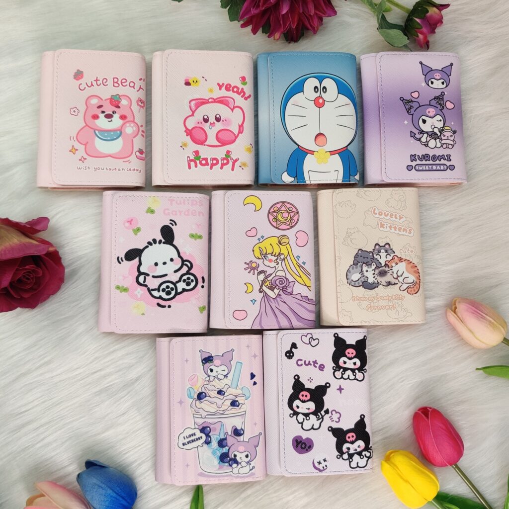 Cartoon Anime Tri-Fold Wallet
