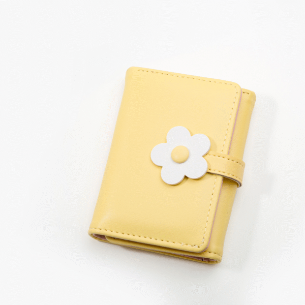 Women's Cute Small Three-Fold Flower Pattern PU Leather Wallet - Image 6