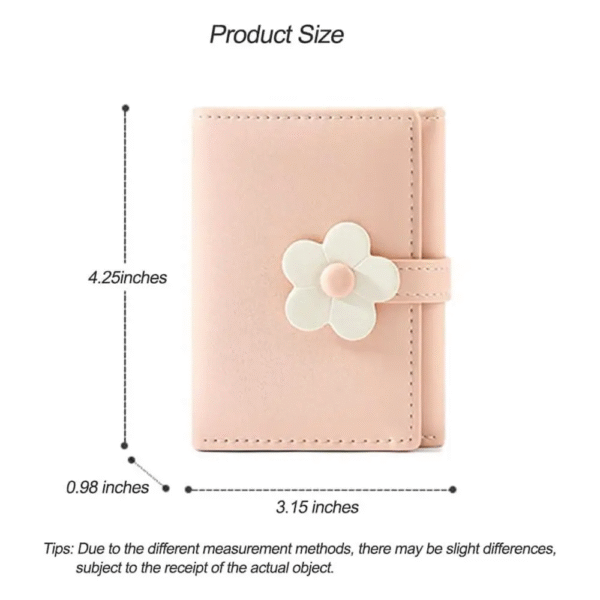 Women's Cute Small Three-Fold Flower Pattern PU Leather Wallet - Image 8
