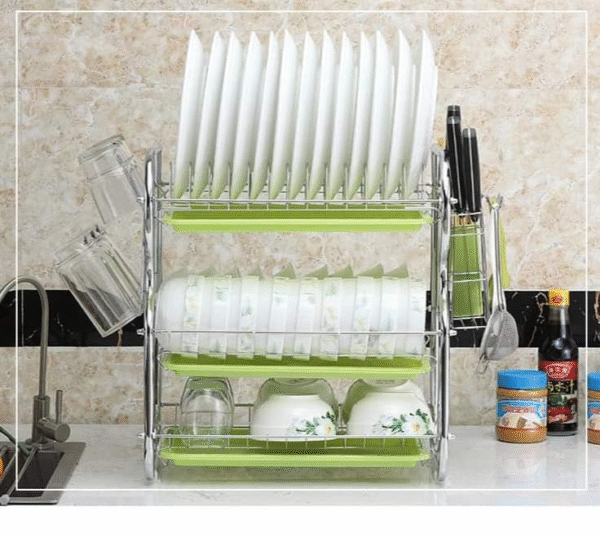 Modern Design 3 Tier Kitchen Dish Drying Rack - Image 4