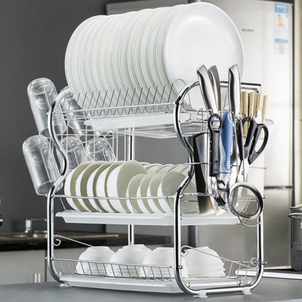 Modern Design 3 Tier Kitchen Dish Drying Rack - Image 3