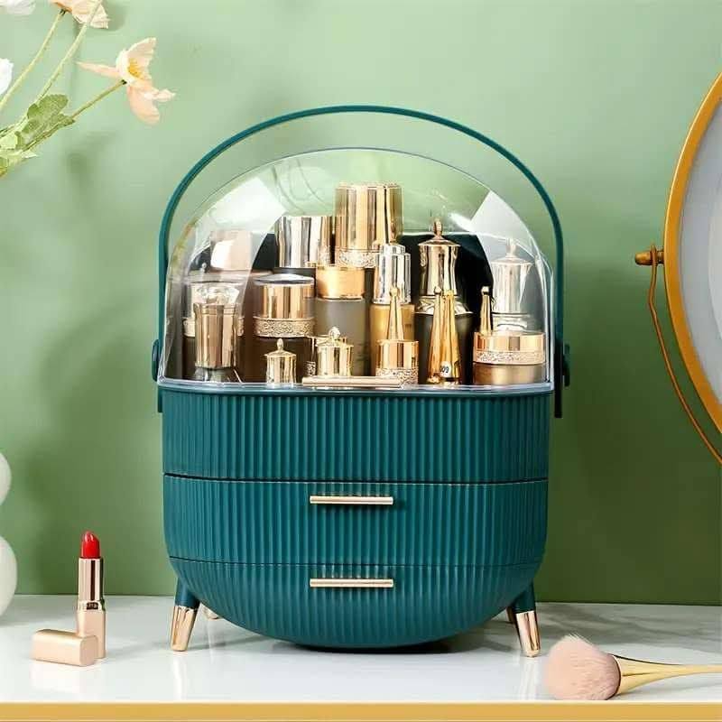 Dust-Proof Large Capacity Makeup Storage Box With Handle - Image 4