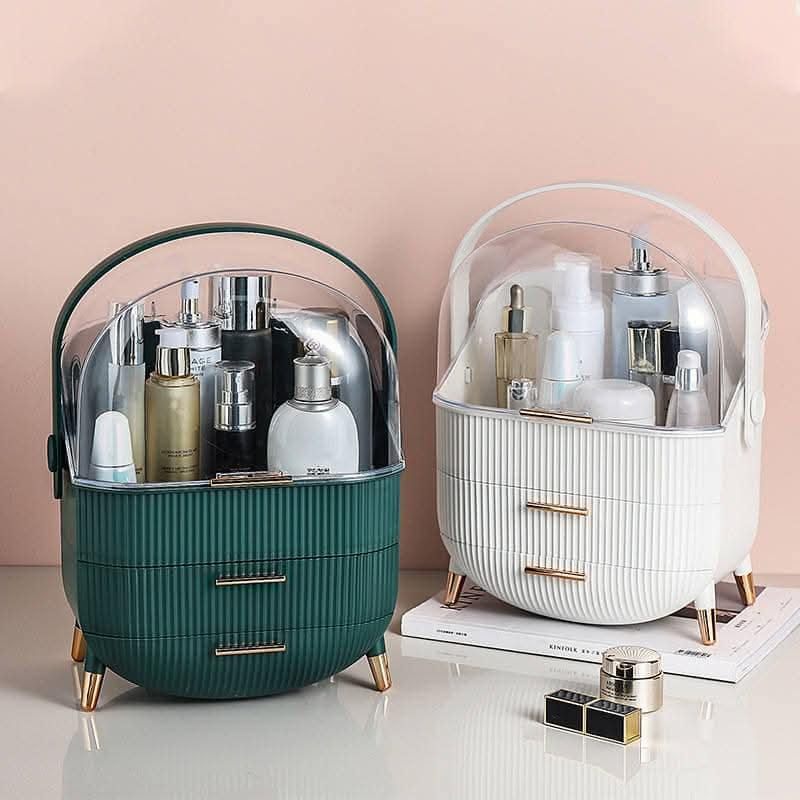 Dust-Proof Large Capacity Makeup Storage Box With Handle - Image 10