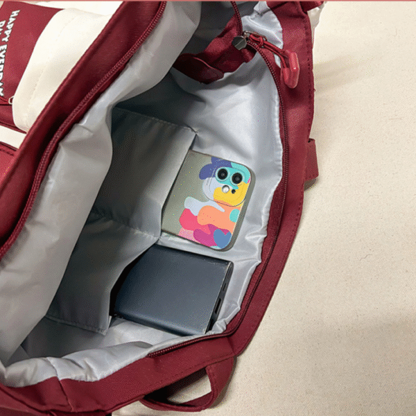 Korean Contrast Color School Bag - Image 7