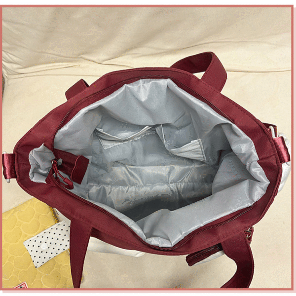 Korean Contrast Color School Bag - Image 6