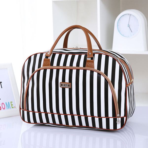 Black and white stripes Travel Bag - Image 2