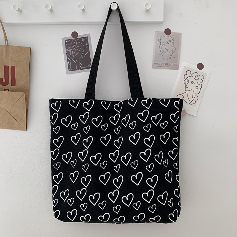 Beautiful and Budget-friendly Heart Printed Shoulder Tote Bag - Image 2
