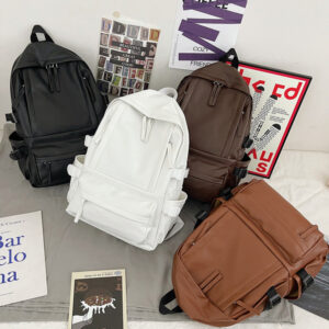 Large Capacity Men/Women Pu Leather Backpack