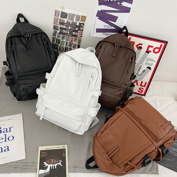 Large Capacity Men/Women Pu Leather Backpack