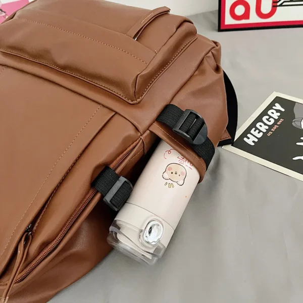 Large Capacity Men/Women Pu Leather Backpack - Image 11