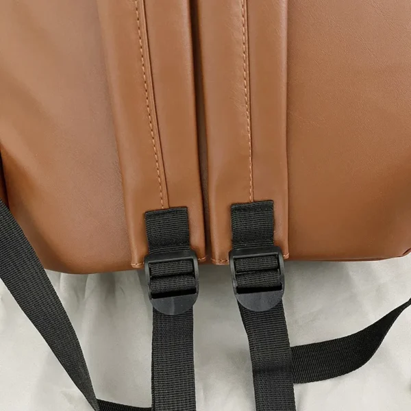 Large Capacity Men/Women Pu Leather Backpack - Image 12